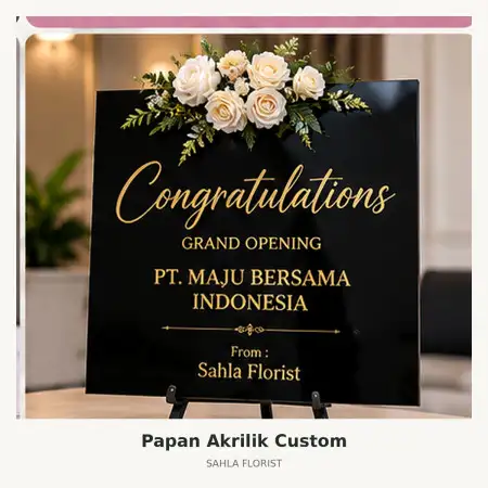 Papan Bunga Akrilik Binjai